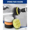 imageWORKPRO 3 Inch Drill Buffing Pad Kit  11 Pcs Car Foam Polishing Pads Set Drill Buffer Polisher Attachment Buffing Kit for Car Polishing Waxing Sealing Glaze