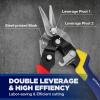 imageWORKPRO 3 Piece Aviation Tin Snips Set 8 Inch Metal Cutter Shear for Left Right and Straight Cut CrV Blade Ergonomic Handle with Hang Hole ampamp Safety LatchStraight