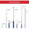 imageWORKPRO 4PC Telescoping Magnetic Pick Up Tool Kit Includes Telescoping Inspection Mirror 2PC Magnetic Pick Up Tool And Four Claw Grabber Tool Pick Up Grab Tool Set For Auto Repair