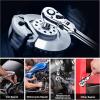 imageWORKPRO 4Piece Flex Head Ratchet Set 14quot 38quot 12quot Drive 38quot Stubby 72Tooth Ratchet with Chromium Plating Quick Release Reversible Design 5 Degree Swing38 Drive