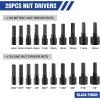 imageWORKPRO 61PC Magnetic Screwdriver Bits ampamp Nut Driver Set with Organizer Bag DIY Tools ampamp Equipment for Men Women Mechanic Herramientas Tool Bit Kit Home Improvement Gift Metric ampamp SAE