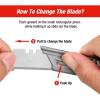 imageWORKPRO EDC Folding Utility Knife Mini Box Cutter with Quick Open Axis Lock Quick Change Blade Razor Knife Foldable Small Pocket Knife with Belt Clip1silver