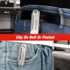 imageWORKPRO EDC Folding Utility Knife Mini Box Cutter with Quick Open Axis Lock Quick Change Blade Razor Knife Foldable Small Pocket Knife with Belt Clip1silver