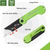 imageWORKPRO EDC Folding Utility Knife Mini Box Cutter with Quick Open Axis Lock Quick Change Blade Razor Knife Foldable Small Pocket Knife with Belt Clip3green
