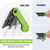 imageWORKPRO EDC Folding Utility Knife Mini Box Cutter with Quick Open Axis Lock Quick Change Blade Razor Knife Foldable Small Pocket Knife with Belt Clip3green