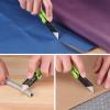 imageWORKPRO EDC Folding Utility Knife Mini Box Cutter with Quick Open Axis Lock Quick Change Blade Razor Knife Foldable Small Pocket Knife with Belt Clip3green