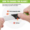 imageWORKPRO EDC Folding Utility Knife Mini Box Cutter with Quick Open Axis Lock Quick Change Blade Razor Knife Foldable Small Pocket Knife with Belt Clip3green