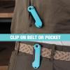 imageWORKPRO EDC Folding Utility Knife Mini Box Cutter with Quick Open Axis Lock Quick Change Blade Razor Knife Foldable Small Pocket Knife with Belt Clip5blue
