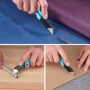 imageWORKPRO EDC Folding Utility Knife Mini Box Cutter with Quick Open Axis Lock Quick Change Blade Razor Knife Foldable Small Pocket Knife with Belt Clip5blue