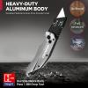 imageWORKPRO Folding Utility Knife Heavy Duty Metal Quick Open Axis Lock Box Cutter Quick Change Blade Razor Knife 1PC with 10 Extra SK5 BladesButton Lock Silver
