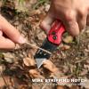 imageWORKPRO Folding Utility Knife Heavy Duty Metal Quick Open Axis Lock Box Cutter Quick Change Blade Razor Knife 1PC with 10 Extra SK5 BladesButton Lock Red