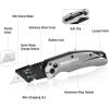 imageWORKPRO Folding Utility Knife Heavy Duty Metal Quick Open Axis Lock Box Cutter Quick Change Blade Razor Knife 1PC with 10 Extra SK5 BladesButton Lock Silver