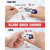 imageWORKPRO Folding Utility Knife QuickChange Box Cutter Blade Storage in Handle with 5 Extra Blades Included