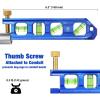 imageWORKPRO Magnetic Torpedo Level Conduit Bending Level Bubble Vials for 0903045 Measurements Aluminum Alloy Construction 63inch Cobalt Blue63inches