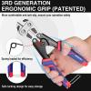 imageWORKPRO Mini Bolt Cutter 8inch Spring Loaded Small Heavy Duty Wire Cable Cutter Snips Clippers with Soft AntiSlip Handle8inch210mm