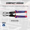 imageWORKPRO Mini Bolt Cutter 8inch Spring Loaded Small Heavy Duty Wire Cable Cutter Snips Clippers with Soft AntiSlip Handle8inch210mm