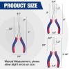 imageWORKPRO Mini Long Reach Pliers Set  3Piece Kit Includes 7quot Needle Nose 6quot Bent Nose 512quot Diagonal Plier for Hard to Reach Spaces