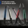 imageWORKPRO Premium Utility Knife Retractable Snapoff Blade Heavy Duty Aluminum Box Cutter Set Razor Knife Exacto Craft Knives with 10 Extra 9mm Blades Pack of 5