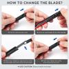 imageWORKPRO Premium Utility Knife Retractable Snapoff Blade Heavy Duty Aluminum Box Cutter Set Razor Knife Exacto Craft Knives with 10 Extra 9mm Blades Pack of 5