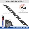 imageWORKPRO Premium Utility Knife Retractable Snapoff Blade Heavy Duty Aluminum Box Cutter Set Razor Knife Exacto Craft Knives with 10 Extra 9mm Blades Pack of 5