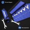 imageWORKPRO SAE SuperThin Open End Wrench Rollup Set 7PCS 14quot to 1116quot UltraSlim Thin Wrench Set with Organizer Pouch for Nuts Narrow SpacesMetric