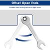 imageWORKPRO SAE SuperThin Open End Wrench Rollup Set 7PCS 14quot to 1116quot UltraSlim Thin Wrench Set with Organizer Pouch for Nuts Narrow SpacesMetric