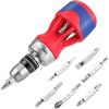 imageWORKPRO 12in1 Ratcheting MultiBit Screwdriver Set Quickload Mechanism Screwdriver with Double End Bits in HandleStubby