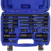 imageWORKPRO 15Piece Drive Tool Accessory Set Includes Socket Adapter Extension Set Socket Extension Bar Swivel Universal Joints and Spark Plug Socket Set 14quot ampamp 38quot Drive