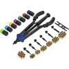 imageWORKPRO 15quot Hand Rivet Nut Setter Kit  79Piece High Leverage Rivet Nut Tool with Metric ampamp SAE Mandrels and Nuts