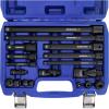 imageWORKPRO 18Piece Impact Socket Extension Set Includes Socket Adapters Ratchet Extension Set Socket Extension Bar Swivel Universal Joints and Impact Coupler 14quot 38quot ampamp 12quot Drive18PCS