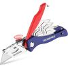 imageWORKPRO Folding Utility Knife QuickChange Box Cutter Blade Storage in Handle with 5 Extra Blades Included