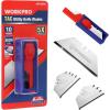 imageWORKPRO Premium Utility Knife Blades TAC Diamond Coated SK2M 10Pack Utility Blades Replacement with Dispenser10Pack