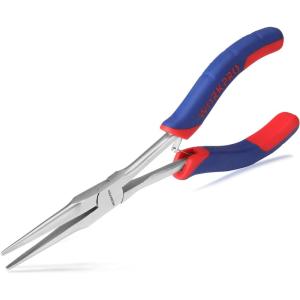 imageWORKPRO 7 Inches Needle Nose Pliers Mini Long Needle Nose Pliers with Smooth Jaws Small Long Reach Pliers for Jewelry Making Bending Wire and Small Object Gripping Work On Narrow Place
