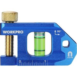 imageWORKPRO Magnetic Torpedo Level Conduit Bending Level Bubble Vials for 0903045 Measurements Aluminum Alloy Construction 63inch Cobalt Blue25inches