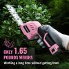 imageWORKPRO 12V Cordless Grass Shear ampamp Shrubbery Trimmer  2 in 1 Handheld Hedge Trimmer Electric Grass Cutter with 20Ah Rechargeable LithiumIon Battery ampamp 1 Hour Fast ChargerPink