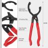 imageWORKPRO 12quot Adjustable Oil Filter Pliers Wrench Adjustable Oil Filter Removal Tool Ideal For Engine Filters Conduit ampamp Fittings W114083A