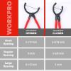 imageWORKPRO 12quot Adjustable Oil Filter Pliers Wrench Adjustable Oil Filter Removal Tool Ideal For Engine Filters Conduit ampamp Fittings W114083A