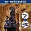 imageWORKPRO 16inch Wide Mouth Tool Bag with Water Proof Molded BaseBlackNavy BlueRed