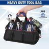 imageWORKPRO 16inch Wide Mouth Tool Bag with Water Proof Molded BaseBlackNavy BlueRed