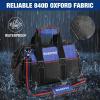 imageWORKPRO 16inch Wide Mouth Tool Bag with Water Proof Molded BaseBlackNavy BlueRed