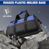 imageWORKPRO 16inch Wide Mouth Tool Bag with Water Proof Molded BaseBlackNavy BlueRed