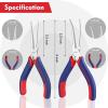 imageWORKPRO 2Piece 6quot Mini Needle Nose Pliers Set Long Nose Pliers Bent Nose Pliers with Comfort Grip Handles Jewelry Plier For Wire Wrapping Handmade Craft Jewelry Making Supplies