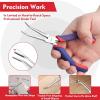 imageWORKPRO 2Piece 6quot Mini Needle Nose Pliers Set Long Nose Pliers Bent Nose Pliers with Comfort Grip Handles Jewelry Plier For Wire Wrapping Handmade Craft Jewelry Making Supplies