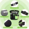 imageWORKPRO 2Piece Pruning Shears and Garden Tool Belt Set Gardening Belt with 5 Pockets and Adjustable Waist Belt 8quot Bypass Garden Shears and 8 Handing Pruner with Steel Straight Blade