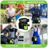 imageWORKPRO 2Piece Pruning Shears and Garden Tool Belt Set Gardening Belt with 5 Pockets and Adjustable Waist Belt 8quot Bypass Garden Shears and 8 Handing Pruner with Steel Straight Blade