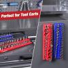 imageWORKPRO 38inch Magnetic Socket Organizer Set 2Piece SAE ampamp Metric Socket Holders Holds 56 Standard and Deep Sockets for Tool Box Tool Carts Sockets Not Included38 SAEMetric
