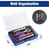 imageWORKPRO 42 PCS 14quot Dr Master Socket Set Metric with Dual Head Stubby Ratchet QucikRelease Bit Holder 14quot Dr Bits Set for Auto Repairing and Household with Storage Case34 PCS