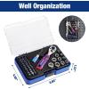 imageWORKPRO 42 PCS 14quot Dr Master Socket Set Metric with Dual Head Stubby Ratchet QucikRelease Bit Holder 14quot Dr Bits Set for Auto Repairing and Household with Storage Case42 PCS