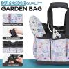 imageWORKPRO 5PCS Garden Tool Set Aluminum Heavy Duty Gardening Tool Set with Garden Tool Bag Outdoor Garden Hand Tools Blue Insect and FlowerWhite with bag