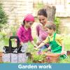 imageWORKPRO 5PCS Garden Tool Set Aluminum Heavy Duty Gardening Tool Set with Garden Tool Bag Outdoor Garden Hand Tools Blue Insect and FlowerWhite with bag